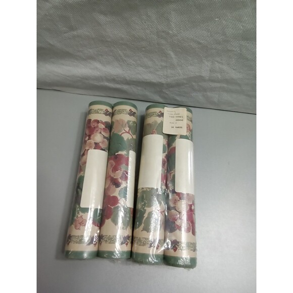 Burgundy‎ Floral Border 10 Yards - Picture 5 of 5